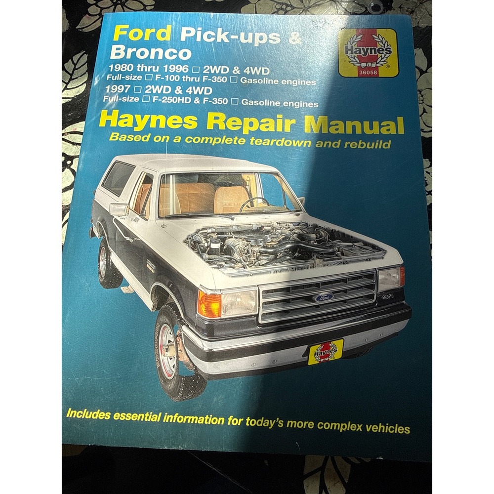 Haynes Ford Pick-ups Bronco 1980-1996 F-100 F-150 F-250 F-350 Manual 36058